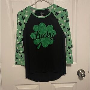 Celebrate Lucky Shamrock Kids Shirt Small